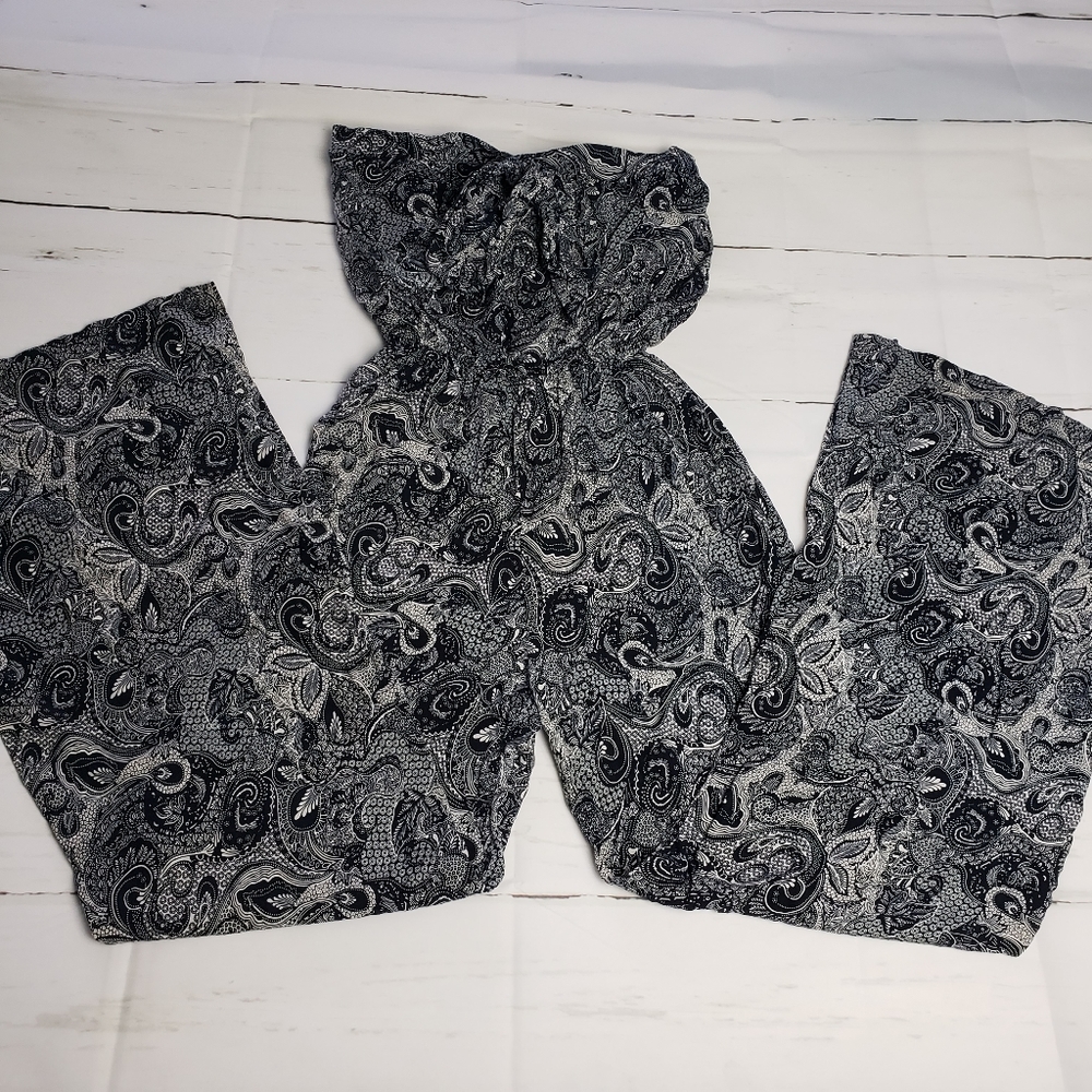 Harper Women's Strapless Paisley Jumpsuit BOHO Small